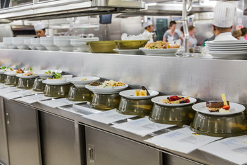 Dishes in Kitchen with Description Cards