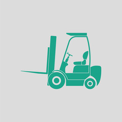 Warehouse forklift icon
