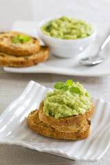 Guacamole on toast