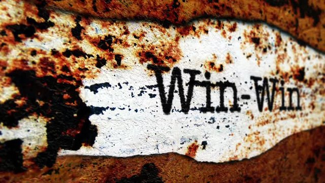 Win text on grunge background