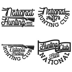 Vintage hunting club emblems