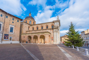 Obraz na płótnie Canvas Urbino (Marche, Italy) - A walled city in the Marche region of Italy, a World Heritage Site notable for a remarkable historical legacy of independent Renaissance culture.