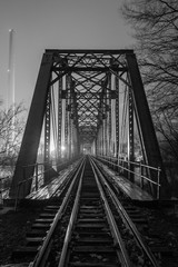 Abandoned Rail Bridge B&W