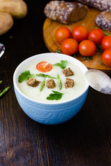 Cream soup of asparagus