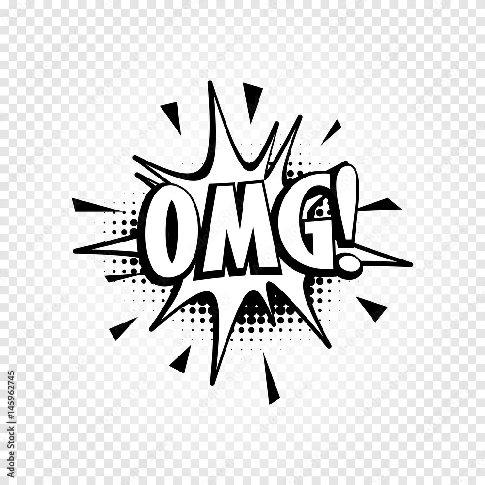 Poster isolated abstract black and white color comics speech balloon icon on checkered background, dialogue