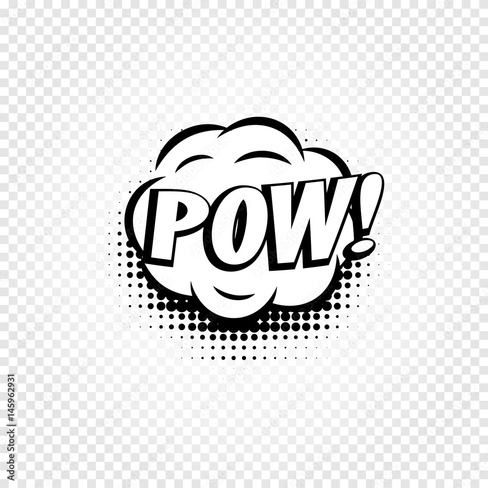 Poster isolated abstract black and white color comics speech balloon icon on checkered background, dialogue