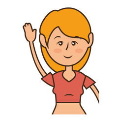 woman wearing sport clothes, cartoon icon over white background. fitness lifestyle concept. colorful design. vector illustration