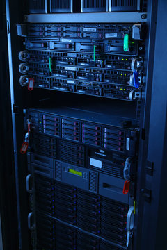 Network servers in data room Domestic Room .