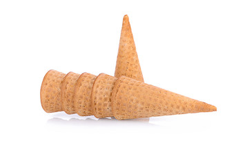 empty ice cream cone isolated on white background