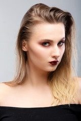 Beauty Woman Portrait. Professional Makeup for Brunette