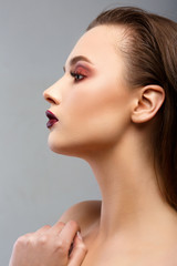 Fototapeta premium Beauty Woman Portrait. Professional Makeup for Brunette
