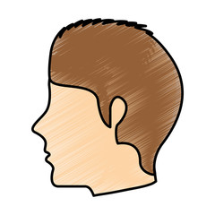 head young man icon vector illustration design
