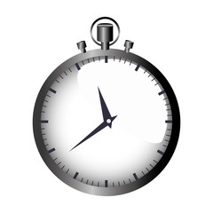 realistic graphic with gray simple stopwatch vector illustration