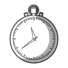 grayscale silhouette of simple stopwatch vector illustration