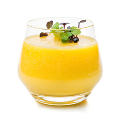 Fresh fruit smoothies with mango and pineapple