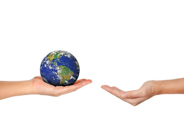 Earth planet the hand
