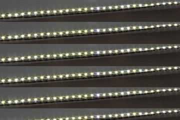 LED stripes on a dark background obliquely