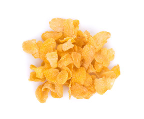 Corn flakes isolated on white background