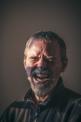 vintage portrait of a suffering man