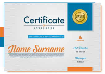 Fototapeta premium Certificate template luxury and diploma style,vector illustration.