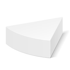 Naklejka premium White Cardboard Triangle Box Packaging For Food, Gift Or Other Products. Illustration Isolated On White Background. Mock Up Template Ready For Your Design. Product Packing Vector EPS10
