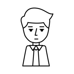 businessman expression avatar character vector illustration design