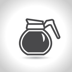 Coffee Pot Icon. Vector, Flat style design