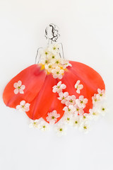 Hand drawn female silhouette