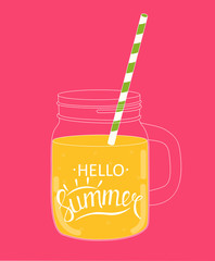 Say Hello to Summer Natural Background Vector Illustration