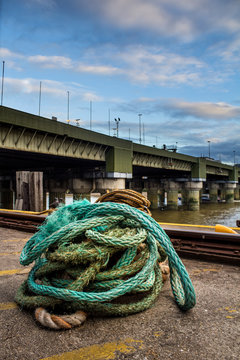 Rope on the Thames Riverbank