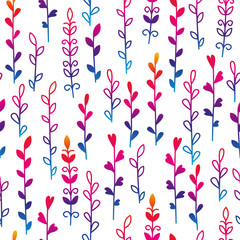 Naklejki  Seamless pattern with floral ornate