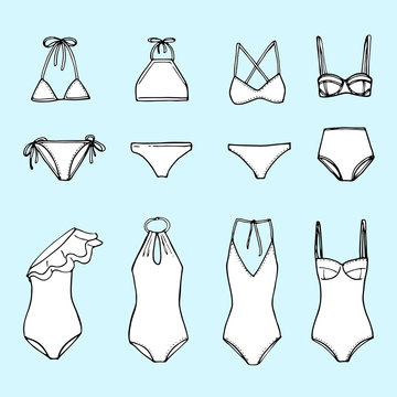 21602 Swimsuit Sketch Images Stock Photos  Vectors  Shutterstock