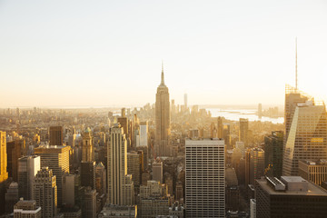 Fototapeta premium Widok na budynki na Manhattanie.