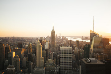 Fototapeta na wymiar View of manhattan buildings.