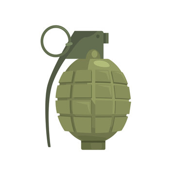 Pineapple hand grenade. Military weapon vector Illustration