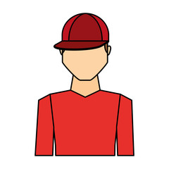 young man avatar character vector illustration design