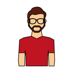 young man avatar character vector illustration design