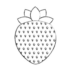 strawberry fresh fruit icon vector illustration design