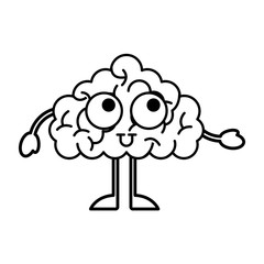 storm brain character icon vector illustration design