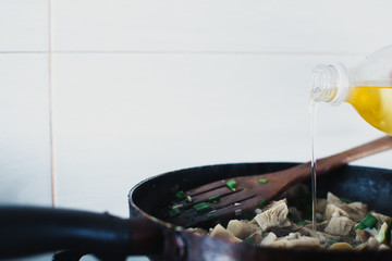 mushrooms with potatoes