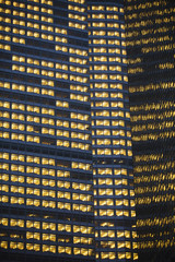 Skyscrapers windows at nigth.