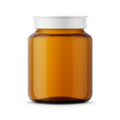 Amber glass medicine bottle template.