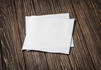 white paper napkin on  table