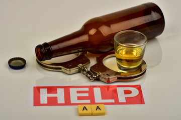 Signs and symbols of alcohol abuse and the need for help.