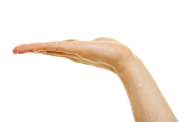 Handfläche einer Hand von der Seite