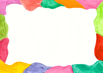 Obraz premium Colorful watercolor frame