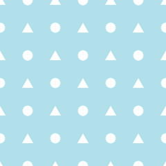 triangles and circles seamless pattern vector geometric background
