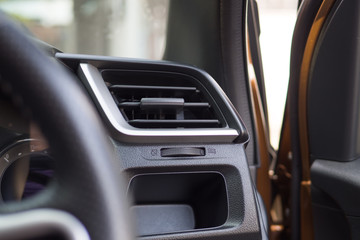 Air conditioner in the car interior black