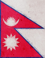 Flag of Nepal Grunge.