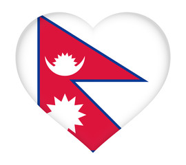 Flag of  Nepal Heart.